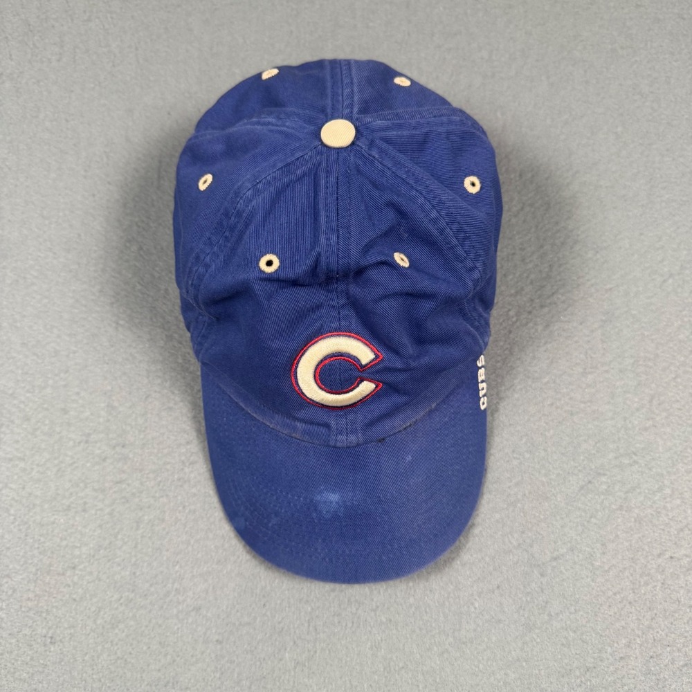 47 Brand Chicago Cubs Hat Mens OSFA Blue Cotton Adjustable Baseball Cap Faded